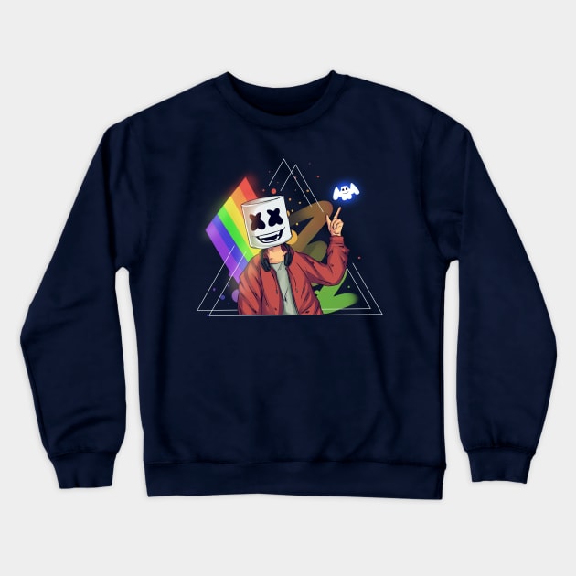 Marshmello Rainbow Crewneck Sweatshirt by DenielHast